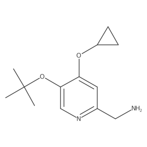 (5-Tert-butoxy-4-cyclopropoxypyridin-2-YL)methanamine结构式