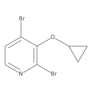 2,4-Dibromo-3-cyclopropoxypyridine结构式