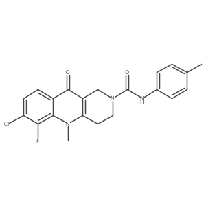 7-chloro-6-fluoro-5-methyl-N-(4-methylphenyl)-10-oxo-1H,2H,3H,4H,5H,10H-benzo[b]1,6-naphthyridine-2-carboxamide结构式