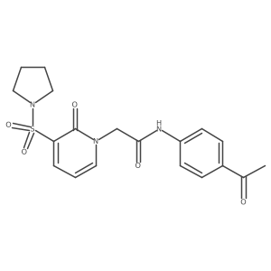 N-(4-acetylphenyl)-2-(2-oxo-3-(pyrrolidin-1-ylsulfonyl)pyridin-1(2H)-yl)acetamide结构式