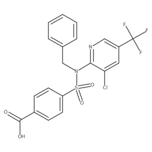 4-(N-Benzyl-N-(3-chloro-5-(trifluoromethyl)pyridin-2-yl)sulfamoyl)benzoic acid Structure
