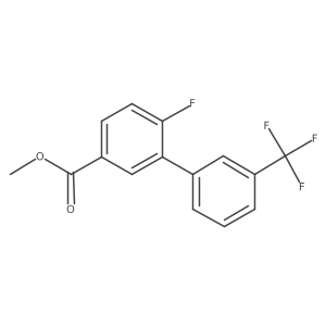 6-Fluoro-3'-(trifluoromethyl)biphenyl-3-carboxylic acid methyl ester Structure