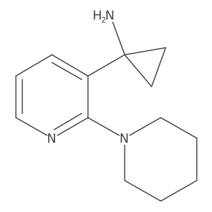 1-[2-(Piperidin-1-yl)pyridin-3-yl]cyclopropan-1-amine结构式