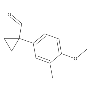 1-(4-Methoxy-3-methylphenyl)cyclopropane-1-carbaldehyde Structure