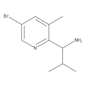 (S)-1-(5-Bromo-3-methylpyridin-2-yl)-2-methylpropan-1-amine Structure