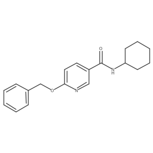 N-cyclohexyl-6-phenylmethoxypyridine-3-carboxamide结构式