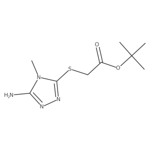 tert-Butyl 2-((5-amino-4-methyl-4H-1,2,4-triazol-3-yl)thio)acetate结构式