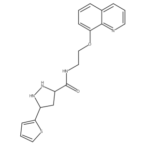 N-(2-quinolin-8-yloxyethyl)-5-thiophen-2-ylpyrazolidine-3-carboxamide Structure