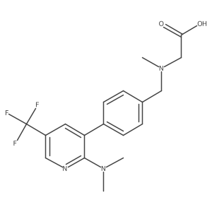 {[4-(2-Dimethylamino-5-trifluoromethyl-pyridin-3-yl)-benzyl]-methyl-amino}-acetic acid Structure