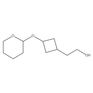 2-[3-(Tetrahydro-2H-pyran-2-yloxy)cyclobutyl]ethanol结构式
