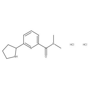 N,N-Dimethyl-6-pyrrolidin-2-ylpyridine-2-carboxamide dihydrochloride结构式