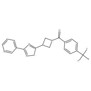 (3-(3-(Pyridin-3-yl)-1,2,4-oxadiazol-5-yl)azetidin-1-yl)(4-(trifluoromethyl)phenyl)methanone结构式