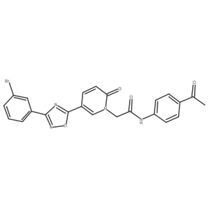 N-(4-acetylphenyl)-2-(5-(3-(3-bromophenyl)-1,2,4-oxadiazol-5-yl)-2-oxopyridin-1(2H)-yl)acetamide Structure