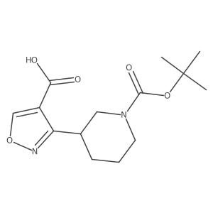 3-(1-(tert-Butoxycarbonyl)piperidin-3-yl)isoxazole-4-carboxylic acid Structure