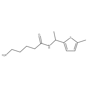 Pentanamide, 5-amino-N-[1-(5-methyl-2-thienyl)ethyl]- Structure
