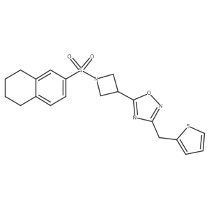 5-(1-((5,6,7,8-Tetrahydronaphthalen-2-yl)sulfonyl)azetidin-3-yl)-3-(thiophen-2-ylmethyl)-1,2,4-oxadiazole Structure