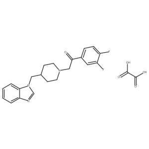 2-(4-((1H-benzo[d]imidazol-1-yl)methyl)piperidin-1-yl)-1-(3,4-difluorophenyl)ethanone oxalate Structure