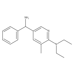 5-(Amino(phenyl)methyl)-N,N-diethyl-3-methylpyridin-2-amine结构式