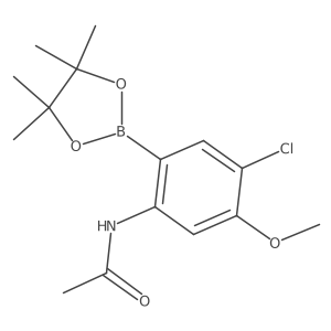 N-(4-Chloro-5-methoxy-2-(4,4,5,5-tetramethyl-1,3,2-dioxaborolan-2-yl)phenyl)acetamide Structure