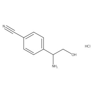 (R)-4-(1-Amino-2-hydroxyethyl)benzonitrile hydrochloride结构式