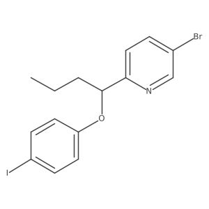 5-bromo-2-[1-(4-iodophenoxy)butyl]pyridine Structure