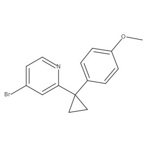 4-Bromo-2-(1-(4-methoxyphenyl)cyclopropyl)pyridine结构式