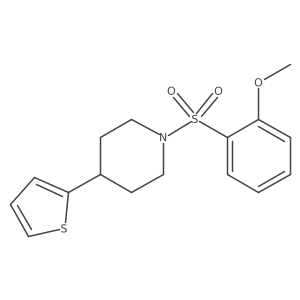 1-((2-Methoxyphenyl)sulfonyl)-4-(thiophen-2-yl)piperidine结构式