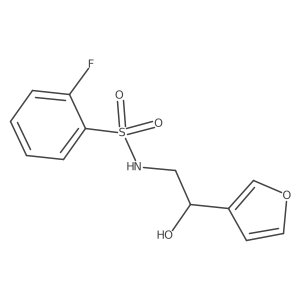 2-fluoro-N-(2-(furan-3-yl)-2-hydroxyethyl)benzenesulfonamide Structure