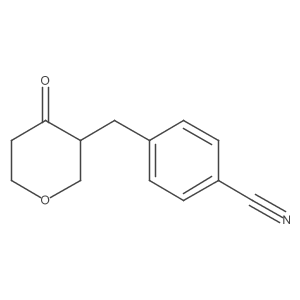 4-((4-oxotetrahydro-2H-pyran-3-yl)methyl)benzonitrile结构式