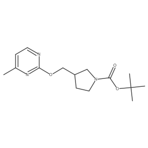 tert-Butyl 3-(((4-methylpyrimidin-2-yl)oxy)methyl)pyrrolidine-1-carboxylate结构式