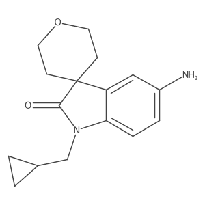 5-Amino-1-(Cyclopropylmethyl)-2',3',5',6'-Tetrahydrospiro[Indoline-3,4'-Pyran]-2-One Structure