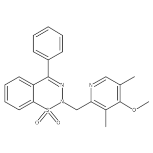 2-((4-methoxy-3,5-dimethylpyridin-2-yl)methyl)-4-phenyl-2H-benzo[e][1,2,3]thiadiazine 1,1-dioxide结构式