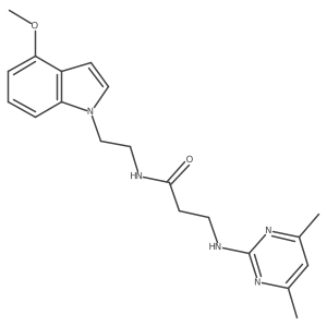 3-[(4,6-dimethyl-2-pyrimidinyl)amino]-N-[2-(4-methoxy-1H-indol-1-yl)ethyl]propanamide Structure