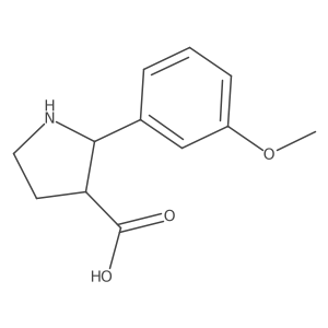 2-(3-Methoxyphenyl)pyrrolidine-3-carboxylic acid Structure