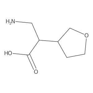 3-Amino-2-(oxolan-3-yl)propanoic acid Structure