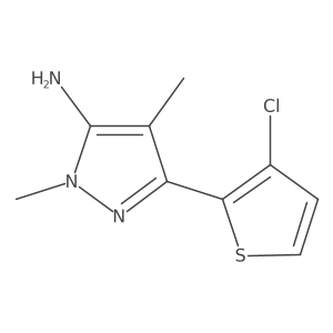 3-(3-Chlorothiophen-2-yl)-1,4-dimethyl-1H-pyrazol-5-amine结构式