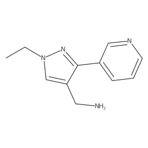 (1-ethyl-3-(pyridin-3-yl)-1H-pyrazol-4-yl)methanamine Structure
