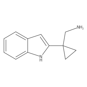 [1-(1H-indol-2-yl)cyclopropyl]methanamine结构式