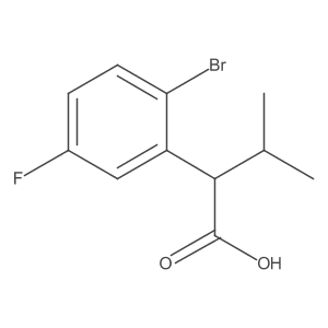 2-(2-Bromo-5-fluorophenyl)-3-methylbutanoic acid Structure