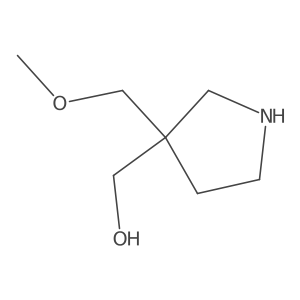 [3-(Methoxymethyl)pyrrolidin-3-yl]methanol结构式