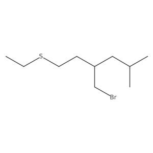 3-(Bromomethyl)-1-(ethylsulfanyl)-5-methylhexane Structure