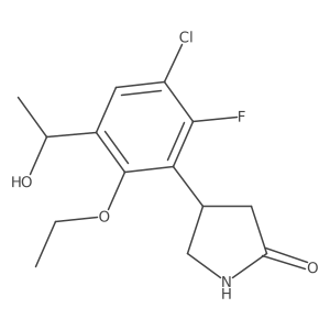 (R)-4-(3-chloro-6-ethoxy-2-fluoro-5-((R)-1-hydroxyethyl)phenyl)pyrrolidin-2-one Structure
