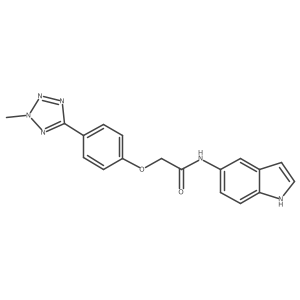N-(1H-indol-5-yl)-2-[4-(2-methyl-2H-tetrazol-5-yl)phenoxy]acetamide结构式