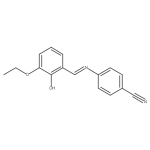 4-{[(1E)-(3-ethoxy-2-hydroxyphenyl)methylene]amino}benzonitrile Structure