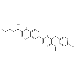 (S)-Methyl 2-(3-amino-4-((S)-2-aminohexanamido)benzamido)-3-(4-hydroxyphenyl)propanoate Structure