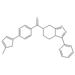 [4-(5-methylfuran-2-yl)phenyl]-(3-pyridin-2-yl-6,8-dihydro-5H-[1,2,4]triazolo[4,3-a]pyrazin-7-yl)methanone结构式