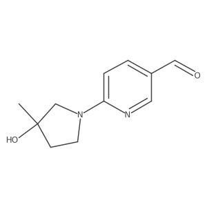 6-(3-Hydroxy-3-methylpyrrolidin-1-yl)pyridine-3-carbaldehyde结构式