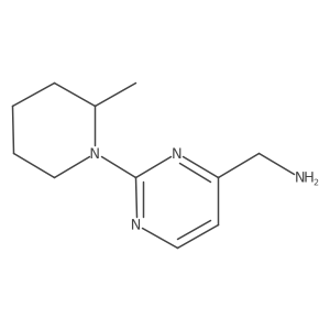 1-[2-(2-Methylpiperidin-1-yl)pyrimidin-4-yl]methanamine结构式