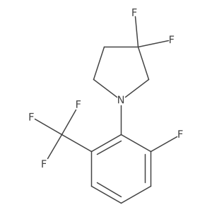 3,3-Difluoro-1-(2-fluoro-6-(trifluoromethyl)-phenyl)pyrrolidine结构式