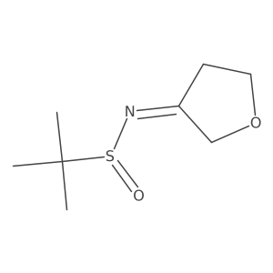 N-(Dihydrofuran-3(2H)-ylidene)-2-methylpropane-2-sulfinamide结构式